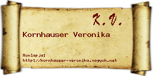 Kornhauser Veronika névjegykártya
